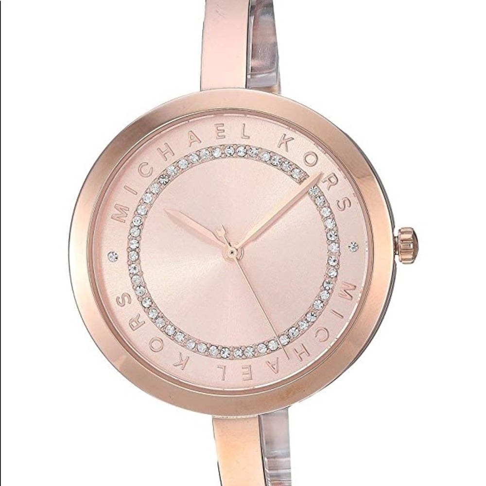 VGUC Michael Kors Blakey rose gold bangle watch